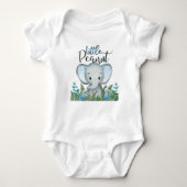 Kleine pinda baby kleding, olifant pasgeborene romper (Voorkant)