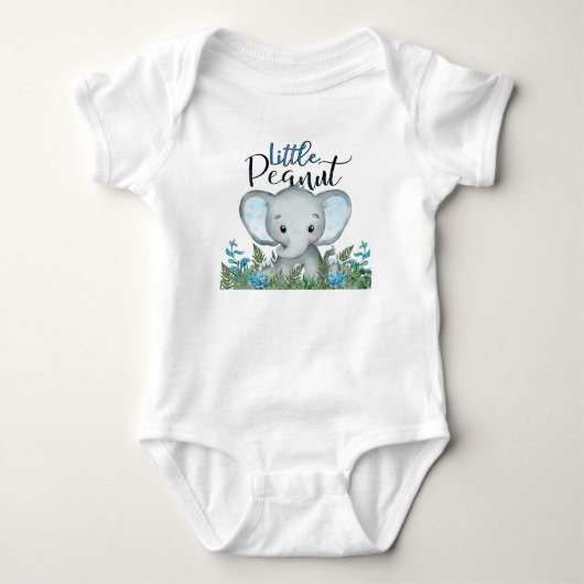 Kleine pinda baby kleding, olifant pasgeborene romper (Voorkant)
