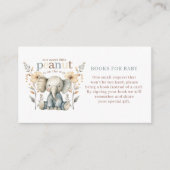 Kleine Pinda Baby Olifant Blauwe Luier Raffle Informatiekaartje (Voorkant)