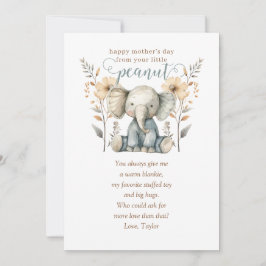 Kleine Pinda Baby Olifant Eerste Moederdag Kaart