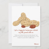 Kleine pinda-baby shower bedankkaart (Voorkant)