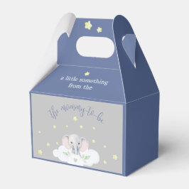 Kleine Pinda Baby shower Blauwe Olifant Bedankdoosjes