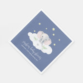 Kleine Pinda Baby shower Blauwe Olifant Servetten (Hoek)