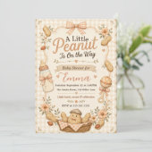 Kleine Pinda Baby Shower Kaart (Staand voorkant)