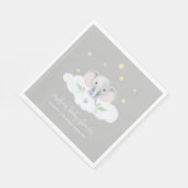 Kleine pinda Baby shower olifant servetten (Hoek)