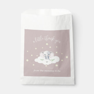 Kleine pinda Baby shower roze olifant Bedankzakje