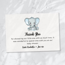 Kleine pinda Blue Elephant Baby shower