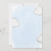 Kleine pinda Blue Elephant Baby shower Kaart (Achterkant)