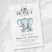 Kleine pinda Blue Elephant Baby shower Kaart