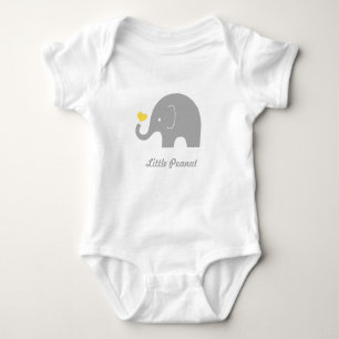 Kleine pinda Elephant Baby Romper, geel hart Romper