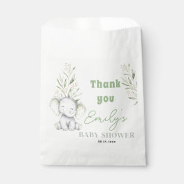 Kleine Pinda Eucalyptus groen Baby shower Bedankzakje