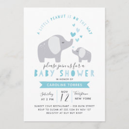 Kleine pinda-olifant | BABY SHOWER | Blauw Kaart