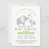 Kleine pinda-olifant | BABY SHOWER | Groen Kaart (Voorkant)