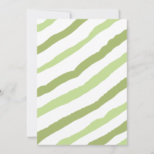 Kleine pinda-olifant | BABY SHOWER | Groen Kaart (Achterkant)