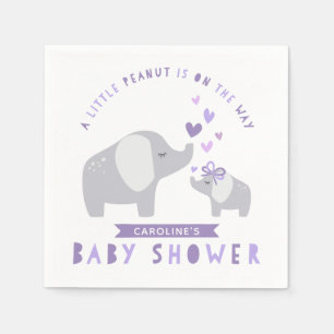 Kleine pinda-olifant   BABY SHOWER   PAARSE Servet