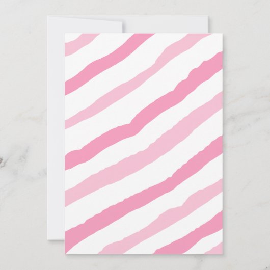 Kleine pinda-olifant | BABY SHOWER | roze Kaart (Achterkant)