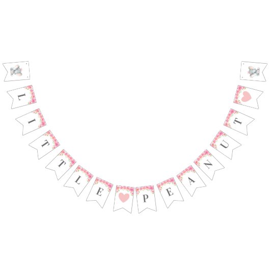 Kleine Pinda Olifant Baby shower Verjaardagsfeestj Vlaggetjes (Alle)