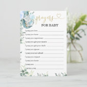 Kleine pinda olifant gebeden voor Baby Kaart (Staand voorkant)