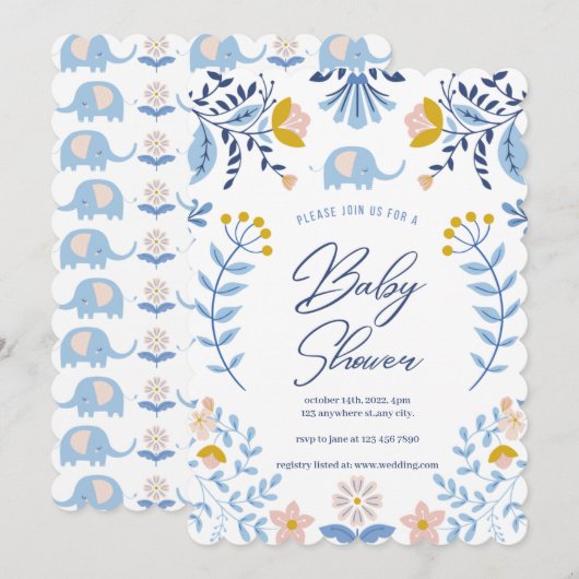 Kleine pinda op de manier waarop ik baby douche ui kaart (Voorkant / Achterkant)