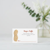 Kleine pinda op de weg Luier Raffle Informatiekaartje (Staand voorkant)