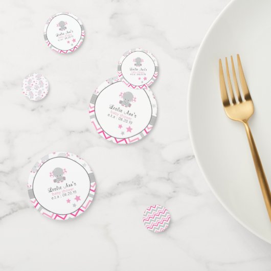 Kleine pinda op de weg roze confetti (Groep)