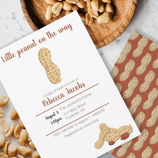 Kleine pinda op weg kaart