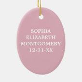 Kleine pinda (roze) keramisch ornament (Achterkant)