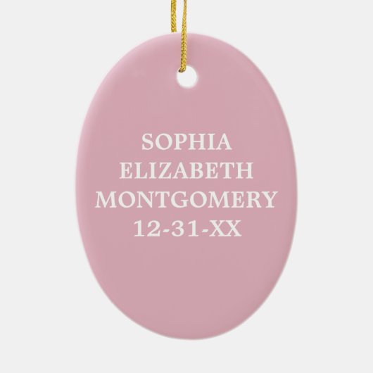 Kleine pinda (roze) keramisch ornament (Achterkant)