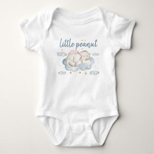 Kleine pinda slapende olifant Baby Bodysuit