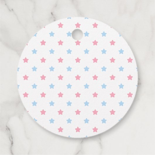 kleine pinda tweeling Roze & Blauw Bedankt Bedankjes Labels (Achterkant)