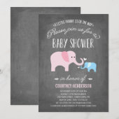 Kleine pinda | Uitnodiging tot Baby shower (Voorkant / Achterkant)