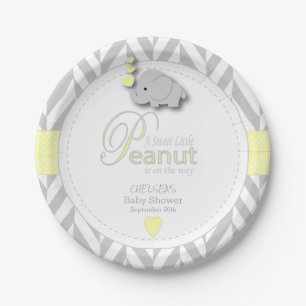 Kleine pindakaas-Baby shower Papieren Bordje