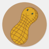 Kleine pindakkers ronde sticker (Voorkant)