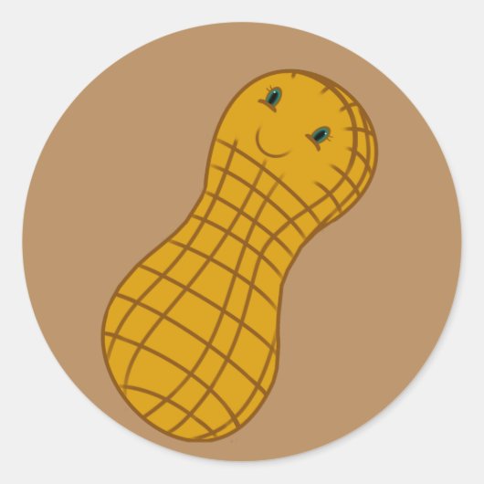 Kleine pindakkers ronde sticker (Voorkant)