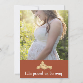 Kleine pinda's op weg naar baby shower kaart