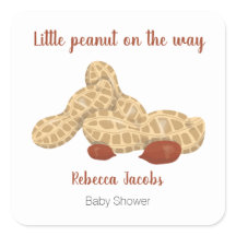 Kleine pinda's op weg naar baby shower