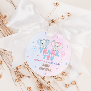 kleine pindatwijntjes Roze & Blauw Dank je wel Bedankjes Labels