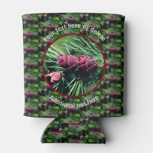 Kleine Pinecones Natuur gepersonaliseerd Blikjeskoeler (Achterkant)