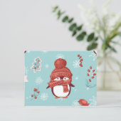 Kleine pinguïn briefkaart (Staand voorkant)