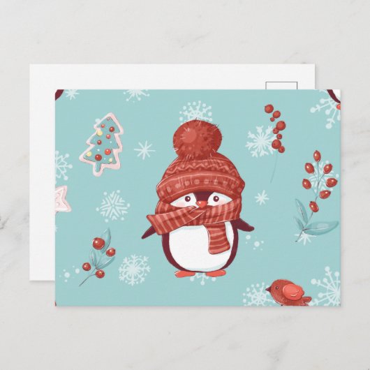 Kleine pinguïn briefkaart (Voorkant / Achterkant)