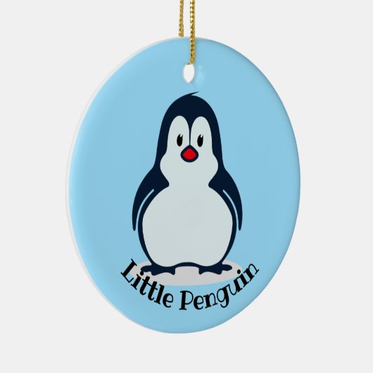 Kleine pinguïn Design AcrylOrnament Keramisch Ornament (Rechts)