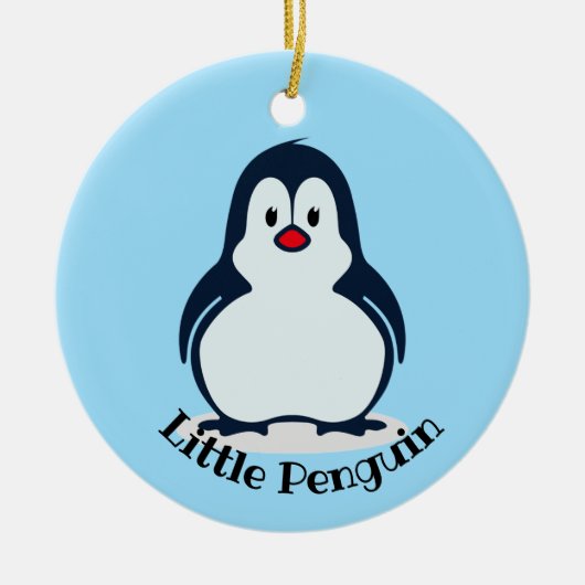 Kleine pinguïn Design AcrylOrnament Keramisch Ornament (Voorkant)