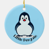 Kleine pinguïn Design AcrylOrnament Keramisch Ornament (Achterkant)