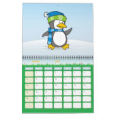 Kleine pinguïn die op sneeuw loopt kalender (Mar 2027)
