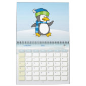 Kleine pinguïn die op sneeuw loopt kalender (Jan 2026)