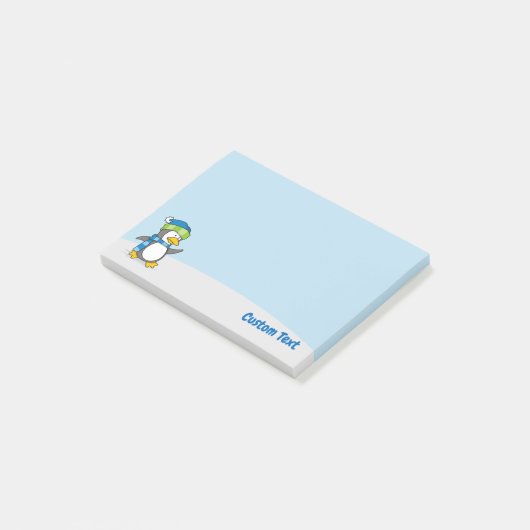 Kleine pinguïn die op sneeuw loopt Post-it Notes (Schuin)