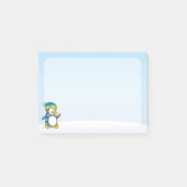 Kleine pinguïn die op sneeuw loopt post-it® notes (Voorkant)