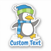 Kleine pinguïn die op sneeuw loopt sticker (Voorkant)