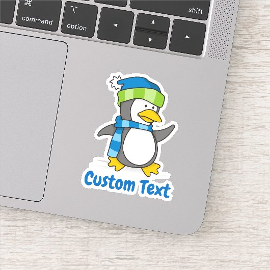 Kleine pinguïn die op sneeuw loopt sticker (Detail)