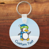 Kleine pinguïn die op sneeuwSleutelhanger loopt Sleutelhanger (Voorkant)